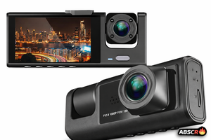 Camera auto DVR 3 canale, fata + interior + spate, Full HD 1080P, unghi larg 170°, ecran 2 inch, vedere nocturna, G-sensor, inregistrare in bucla - Boomsale.ro