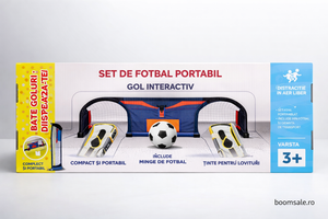 Joc Interactiv Fotbal Electronic pentru Copii – E-Jet Soccer Roundabout, Antrenament Reflexe, LED, Scor Automat, 80x42x23 cm - Boomsale.ro