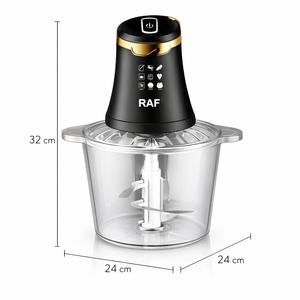 Tocator electric multifunctional RAF R7041 Smart Pulse 800W, bol 3L, 4 lame, 2 viteze, pentru carne si legume - Boomsale.ro