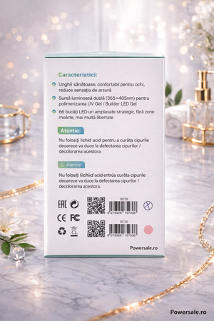 Lampă Unghii LED UV Global Fashion L-1004 268W Profesională – Uscare Rapidă Gel și Ojă Semipermanentă - Boomsale.ro
