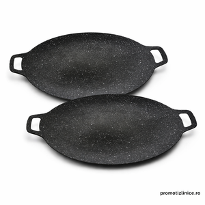 Set 2 Bucăți Plită Japoneză 32 cm – Antiaderentă, Gătire Rapidă pe Aragaz & Inducție - Boomsale.ro