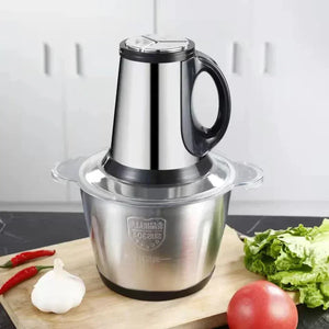 Tocator electric carne si legume, 4 lame inox, 2 viteze, capacitate mare, bol inox - Boomsale.ro