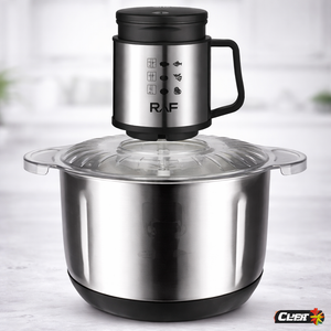 Tocator electric RAF R.7025, 1000W, bol inox 5L, 2 viteze, lame din otel inoxidabil - Boomsale.ro