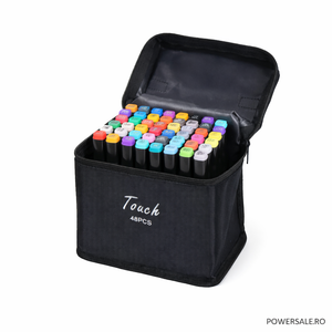 Pachet 2 x Set 36 Markere Dual Tip cu Geanta, 72 Bucati - Boomsale.ro