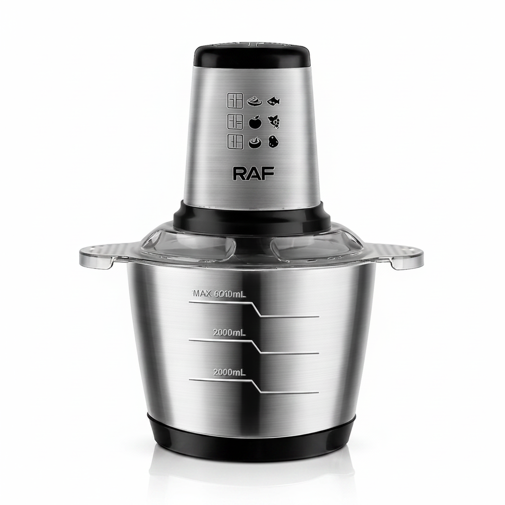 Tocator electric RAF R.7031, 1000W, bol inox 3L, 2 viteze, lame din otel inoxidabil - Boomsale.ro