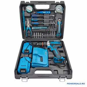Set Bormașină Electrică cu Acumulator 48V, 2 Baterii, Accesorii și Valiză Profesională - Boomsale.ro