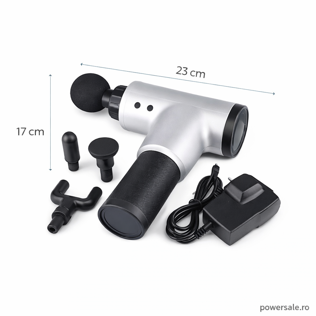 Set Aparat Masaj Picioare EMS + Aparat Masaj cu 6 trepte de viteza - Boomsale.ro