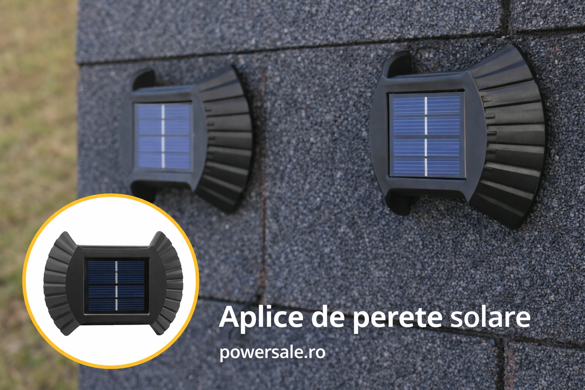 Set 10 Lampi Solare de Perete – Iluminat Exterior Modern si Economic - Boomsale.ro