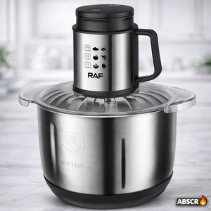 Tocator electric RAF R.7025, 1000W, bol inox 5L, 2 viteze, lame din otel inoxidabil - Boomsale.ro