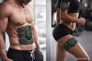Aparat EMS pentru tonifiere abdomen și brațe + CADOU Mini Aparat Masaj Cervical cu impulsuri - Boomsale.ro