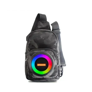 Boxă portabilă tip rucsac, Bluetooth 5.0, lumini RGB, FM, TWS, power bank - Boomsale.ro