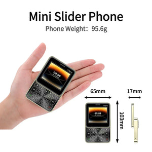 Telefon Mini i19 Pro Slide Button – 2.4", Dual SIM, 2G GSM, camera, FM, Bluetooth, butoane, deblocat - Boomsale.ro