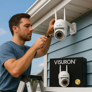 Set 2 Camere Supraveghere Wi-Fi Visuron – Viziune Nocturnă, 38 LED IR, Full HD 1080p - Boomsale.ro