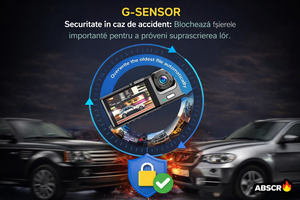 Camera auto DVR 3 canale, fata + interior + spate, Full HD 1080P, unghi larg 170°, ecran 2 inch, vedere nocturna, G-sensor, inregistrare in bucla - Boomsale.ro