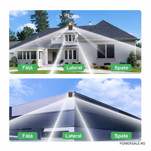 Set 2 Camere Supraveghere 4G Exterior 4K, Zoom 10X, Detectare Persoane, Rotire 360°, IP66 - Boomsale.ro