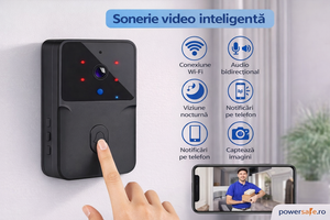Sonerie video wireless HD 720p cu vedere nocturnă și audio bidirecțional - Boomsale.ro