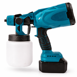 Pistol de vopsit electric fără fir 210W, 2 acumulatori Li-Ion 48V, , rezervor 800 ml, pulverizare reglabilă - Boomsale.ro