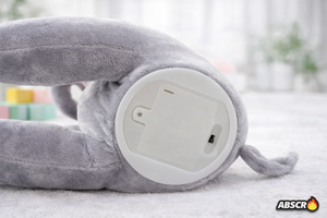 Jucarie de plus interactiva ABSCR Elefant Peek-a-Boo, canta si se joaca Cucu Bau, misca urechile, 2 moduri de joc, 33 x 16 cm, material moale, pentru copii - Boomsale.ro