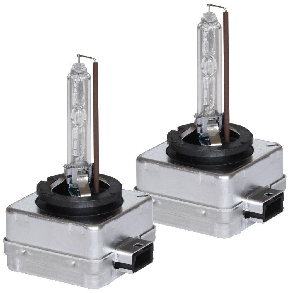 Set 2 becuri Xenon D1S White auto pentru far, suport metalic, 35W, 6000K - Boomsale.ro