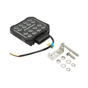 Set 2 Proiectoare Patrate Auto LED 48W cu DRL, 9-80V, Lumina Alb-Galben, IP67 - Boomsale.ro