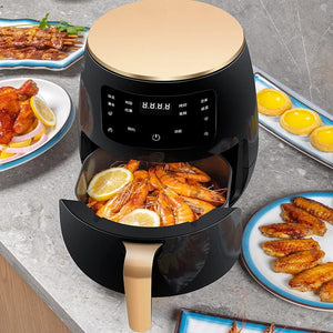 Friteuza cu aer cald, Air Fryer, 2400W, capacitate 6L ,afisaj digital, LCD Touch control - Boomsale.ro