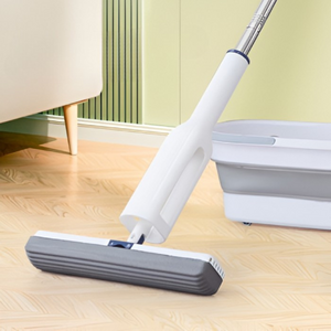 Mop Telescopic Profesional cu Galeata Pliabila, Burete Bumbac si Tija Reglabila - Boomsale.ro