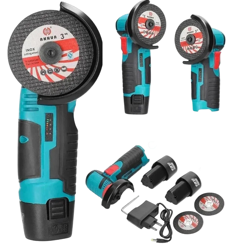 Mini Polizor unghiular portabil cu 2 acumulatori si 2 discuri, 48V, 500W - Boomsale.ro