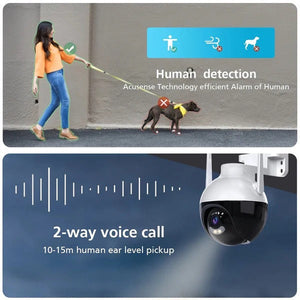 Camera Supraveghere WiFi 5MP PTZ 360° – Color Night Vision, IP66 - Boomsale.ro