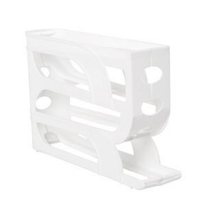 Suport oua pentru frigider, 4 niveluri, capacitate 30 oua, 32 x 7 x 20 cm, alb - Boomsale.ro