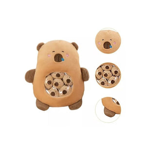 Capibara de Plus cu 6 Pui, Maro, 50 cm,Set Jucării Pufoase - Boomsale.ro