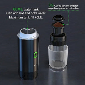 Espressor portabil pentru capsule, Coffeedot, negru - Boomsale.ro