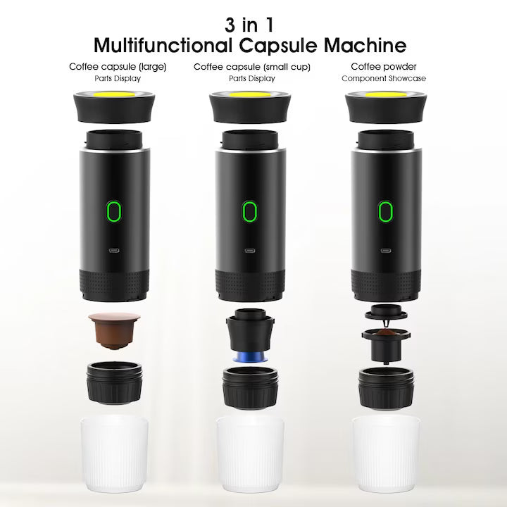 Espressor portabil pentru capsule, Coffeedot, negru - Boomsale.ro