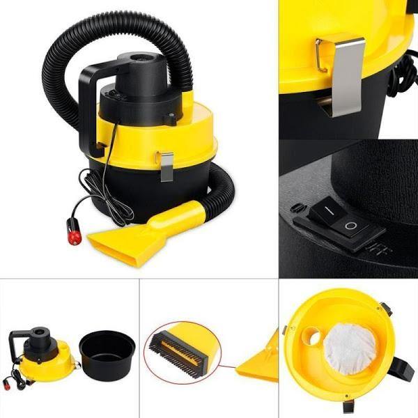 Aspirator auto 12V 100W, pentru aspirare uscata si umeda - Boomsale.ro
