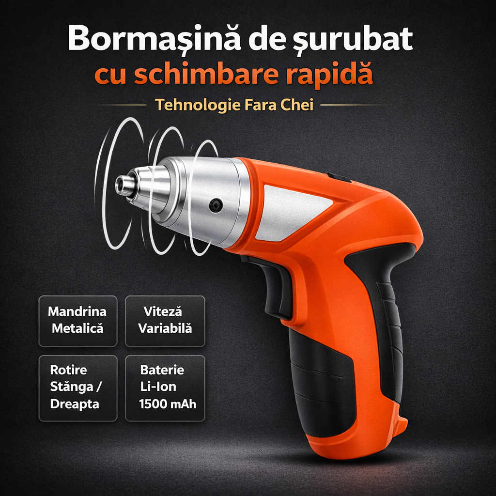 Set scule complet pentru casa si atelier – Trusa 40 chei tubulare din otel + Surubelnita electrica cu 45 accesorii - Boomsale.ro