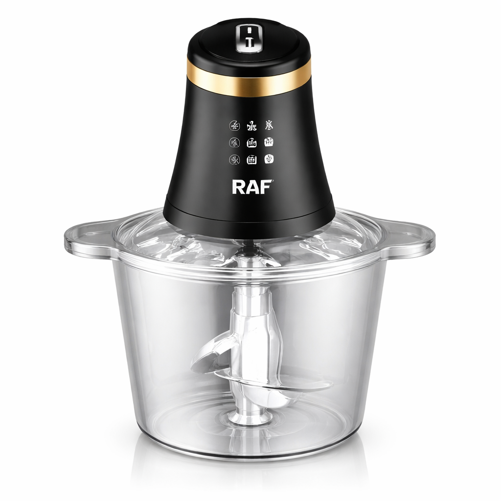 Tocator electric multifunctional RAF R7041 Smart Pulse 800W, bol 3L, 4 lame, 2 viteze, pentru carne si legume - Boomsale.ro