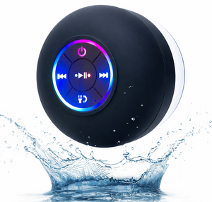 Set 2 Bucăți-Boxă Bluetooth pentru Duș IPX4 cu LED RGB și Ventuză – Waterproof, Portabilă - Boomsale.ro