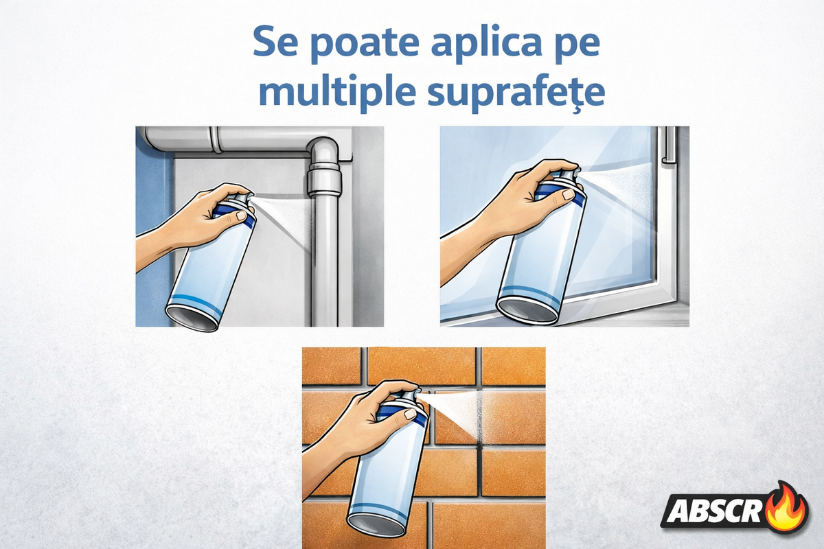 Set 2x Spray Etanșare 450ml – Hidroizolație Rapidă, Impermeabilizare Crapături, Protecție Anti-Infiltrații, Multisuprafețe (Ciment, Metal, PVC, Gresie) - Boomsale.ro