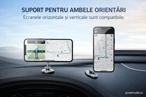 Set 2 Bucăți Suport Magnetic Reglabil pentru Telefon – Calitate Premium, Fixare Ultra Puternică - Boomsale.ro