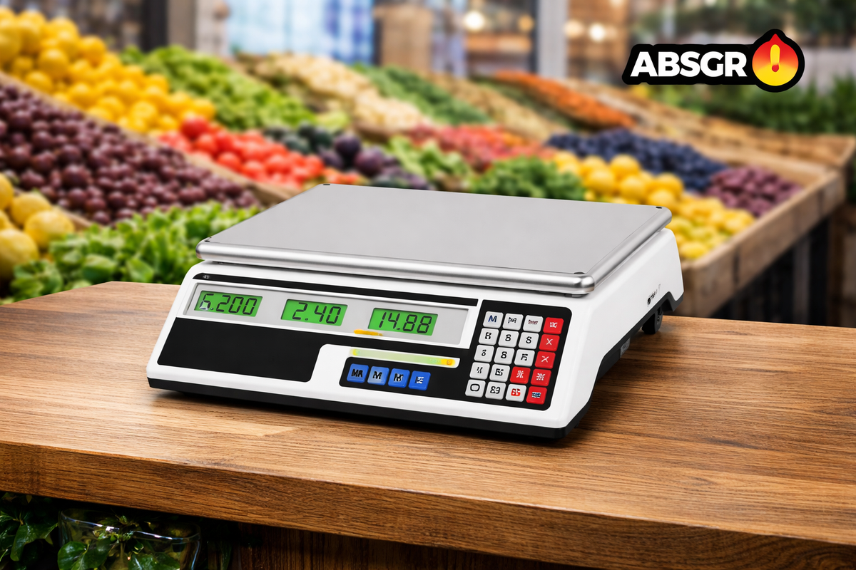 Cantar Comercial Electronic Profesional 40 Kg Gardeon – Afisaj Dublu Iluminat, Tava Inox, Functie Memorie - Boomsale.ro
