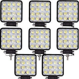 Set 8 proiectoare 16 LED 48W auto OFF-ROAD, IP 67 - Boomsale.ro