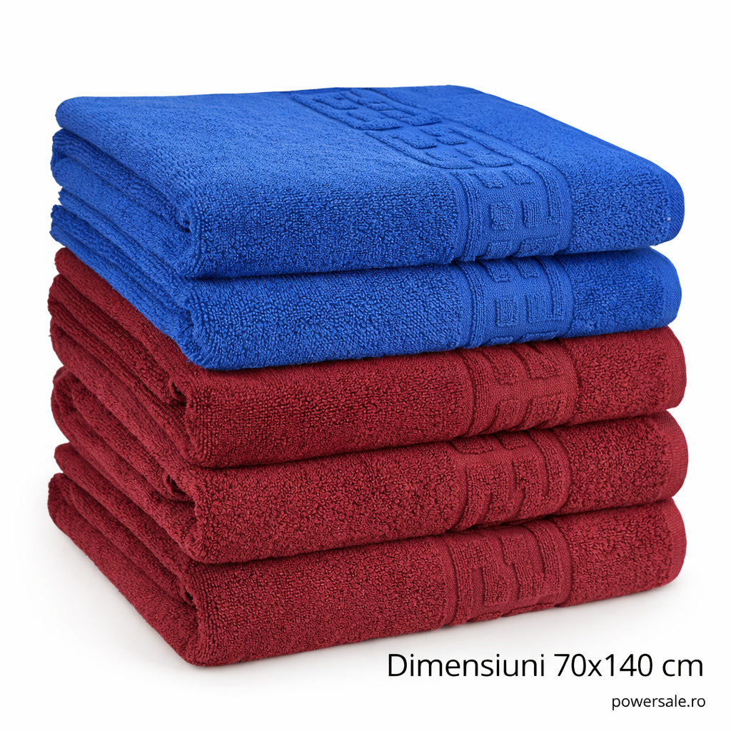 Set 5 Prosoape Baie 70x140 cm din Bumbac Premium – Absorbante, Moi si Rezistente - Boomsale.ro