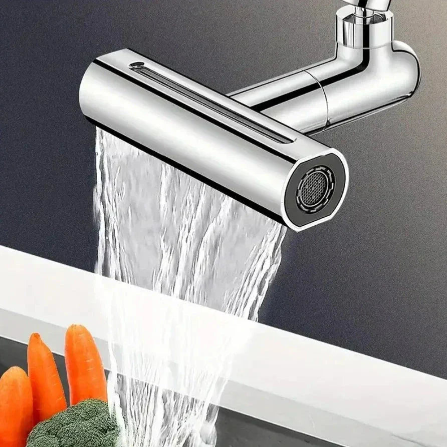 Set 2 Extensii robinet 3 in 1, 360°, 3 moduri de functionare, cupru, argintiu - Boomsale.ro