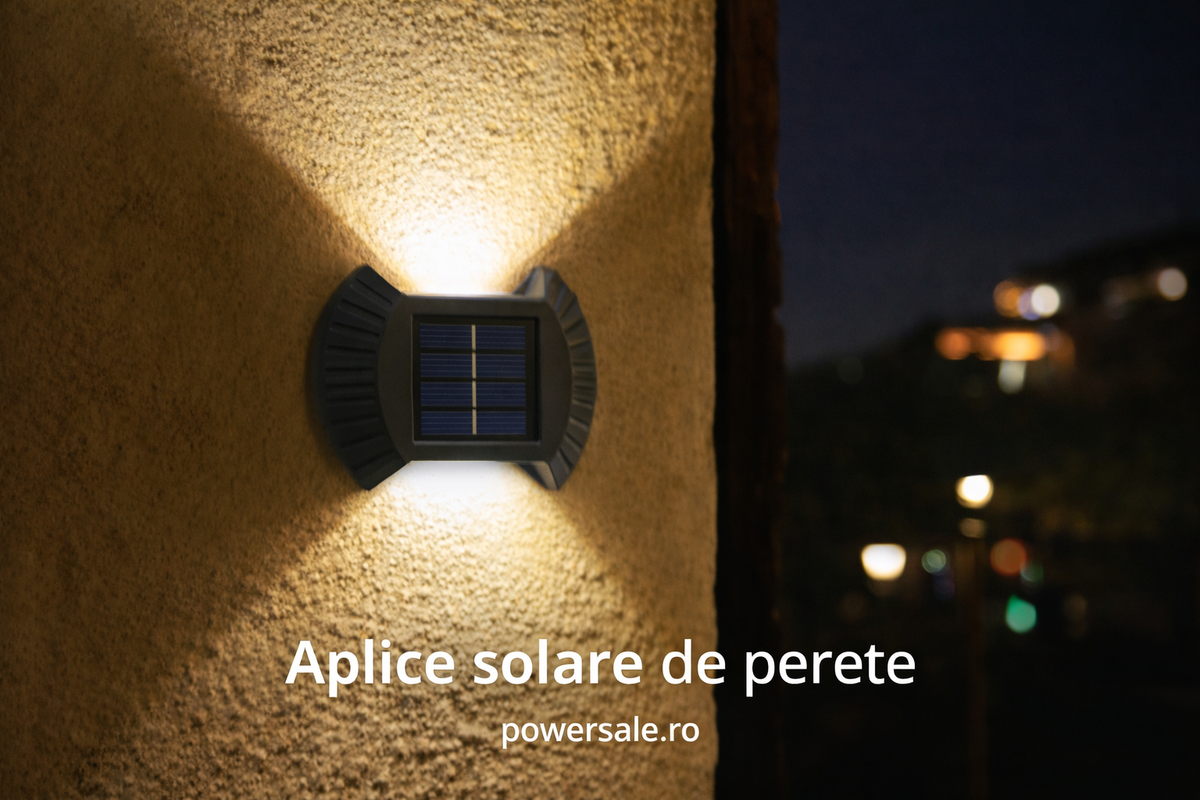 Set 10 Lampi Solare de Perete – Iluminat Exterior Modern si Economic - Boomsale.ro