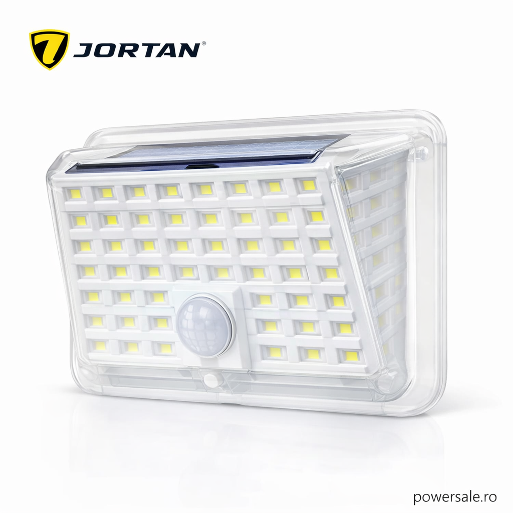 Set 10 Bucăți Lampă Solară LED 90 LED-uri, Senzor de Mișcare, IP65 Impermeabilă, Panou Solar, Lumină Alb Rece pentru Curte, Grădină, Terasă – JORTAN - Boomsale.ro