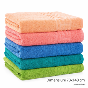 Set 5 Prosoape Baie 70x140 cm din Bumbac Premium – Absorbante, Moi si Rezistente - Boomsale.ro