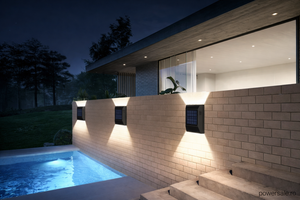 Set 6 x Lampă Solară de Perete Exterior cu 4 LED-uri, Senzor de Mișcare, Rezistentă la Apă IP65, Montaj pe Perete, Culoare Negru - Boomsale.ro
