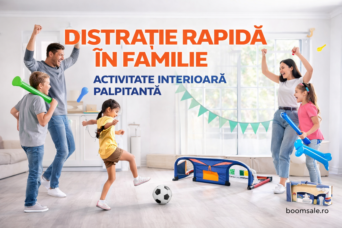 Joc Interactiv Fotbal Electronic pentru Copii – E-Jet Soccer Roundabout, Antrenament Reflexe, LED, Scor Automat, 80x42x23 cm - Boomsale.ro