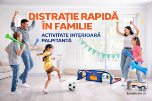 Joc Interactiv Fotbal Electronic pentru Copii – E-Jet Soccer Roundabout, Antrenament Reflexe, LED, Scor Automat, 80x42x23 cm - Boomsale.ro