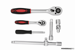 Set Chei Tubulare și Biți 108 Piese Cr-V + Mănuși de Protecție CADOU – Clichet Reversibil, Trusă Profesională Auto & Uz Casnic - Boomsale.ro
