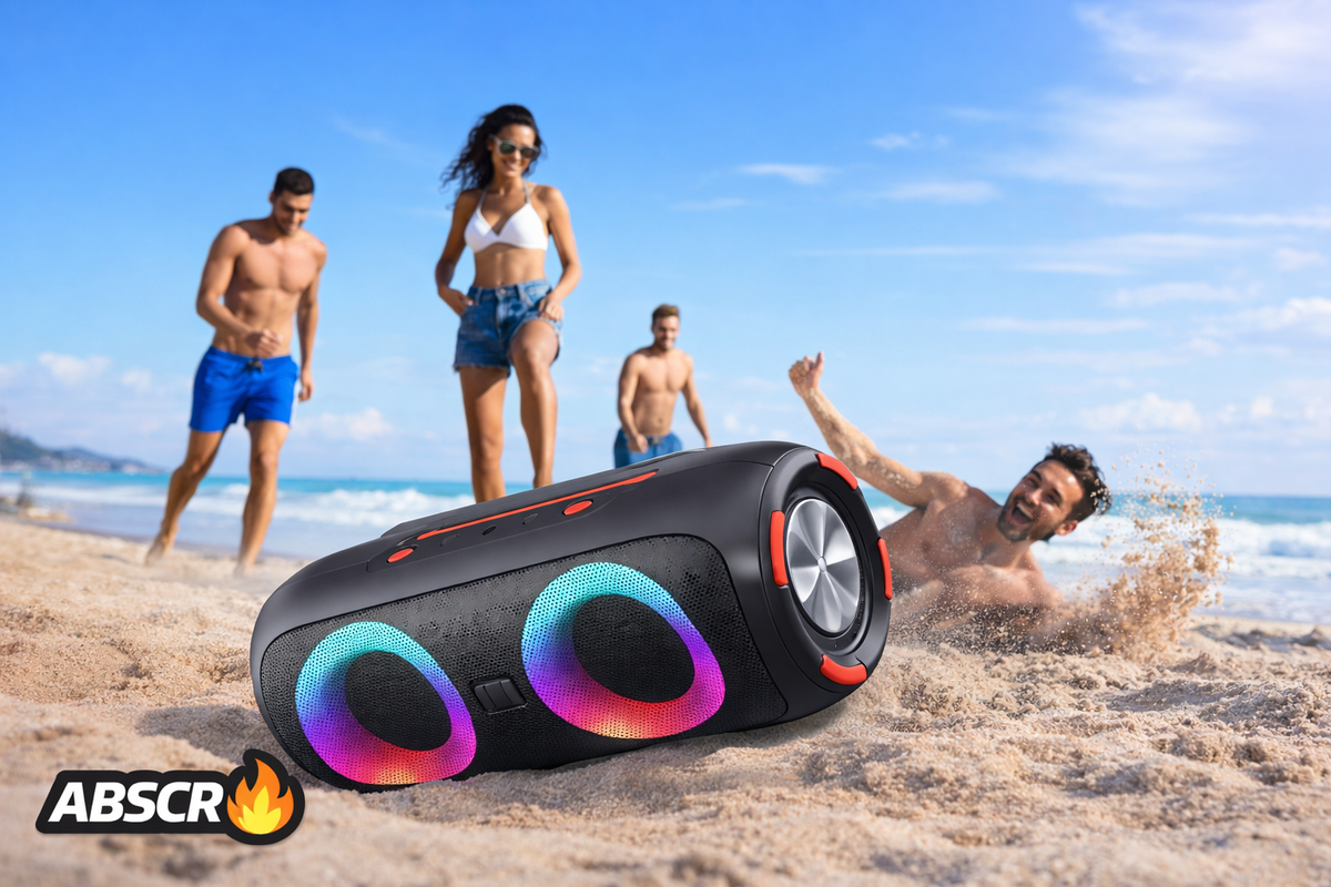 Boxă Portabilă rezistenta la apa Bluetooth 5.0 30W – 4000mAh, Lumini RGB, IPX6, USB/AUX/SD/FM, Sunet Puternic, Portabilă - Boomsale.ro